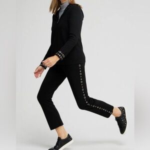 Chico’s Luxe Grommet pant black NWT sz 1R